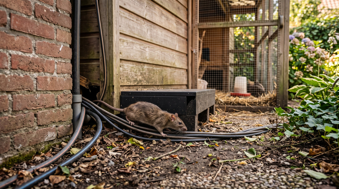 Welke lokdoos kiezen voor ratten in de tuin — illustratie bij Altho Pest Control blogartikel over rattenbestrijding in een Nederlandse woning of tuin