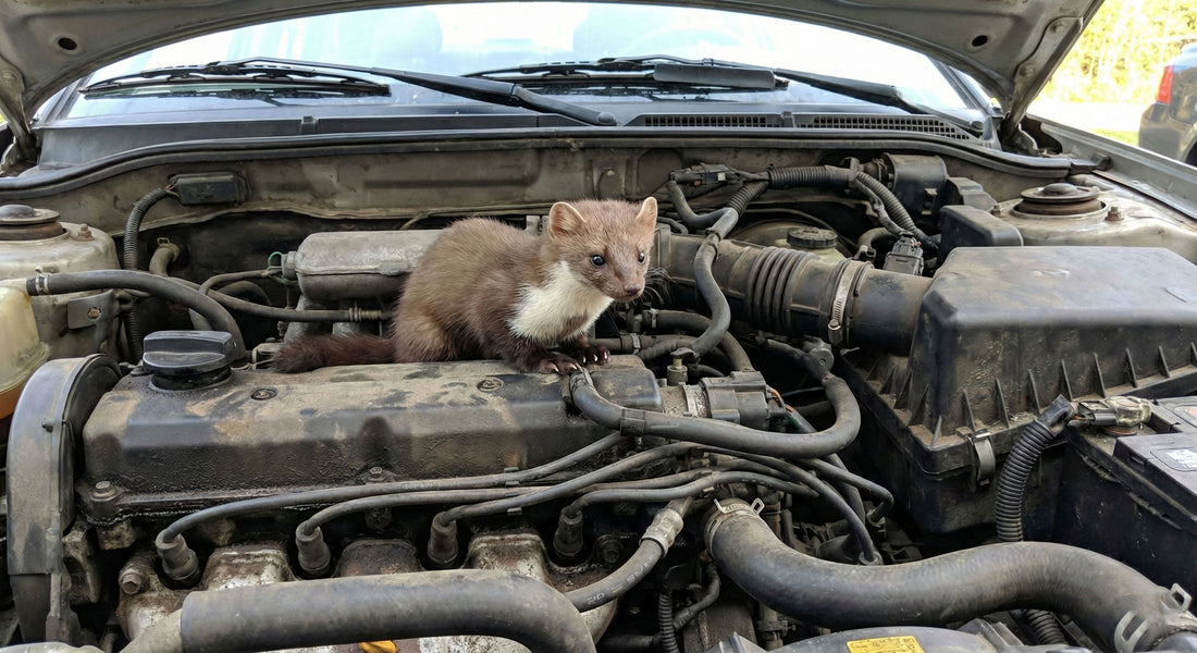 Buitenleidingen en kabels beschermen tegen marterbijt
