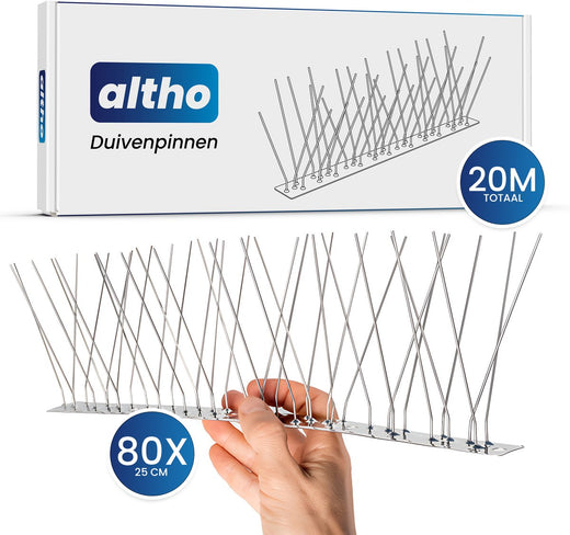 Altho Duivenpinnen RVS - 20 meter - 80×25 cm