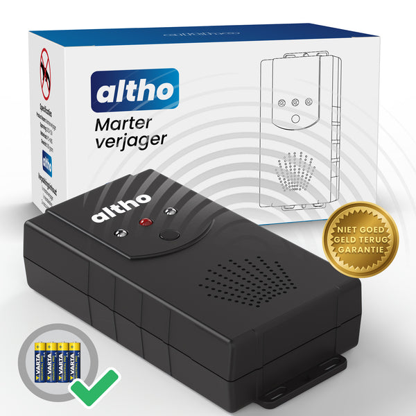 Altho Marterverjager - vooraanzicht met verpakking inclusief batterijen