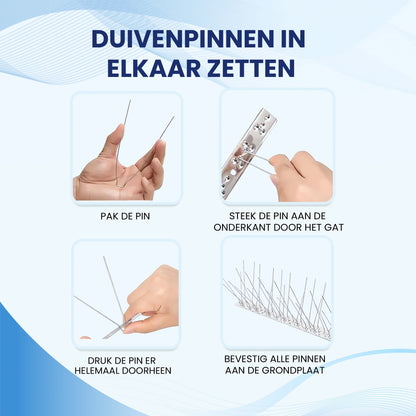 Altho Duivenpinnen RVS - 5 meter - 20×25 cm